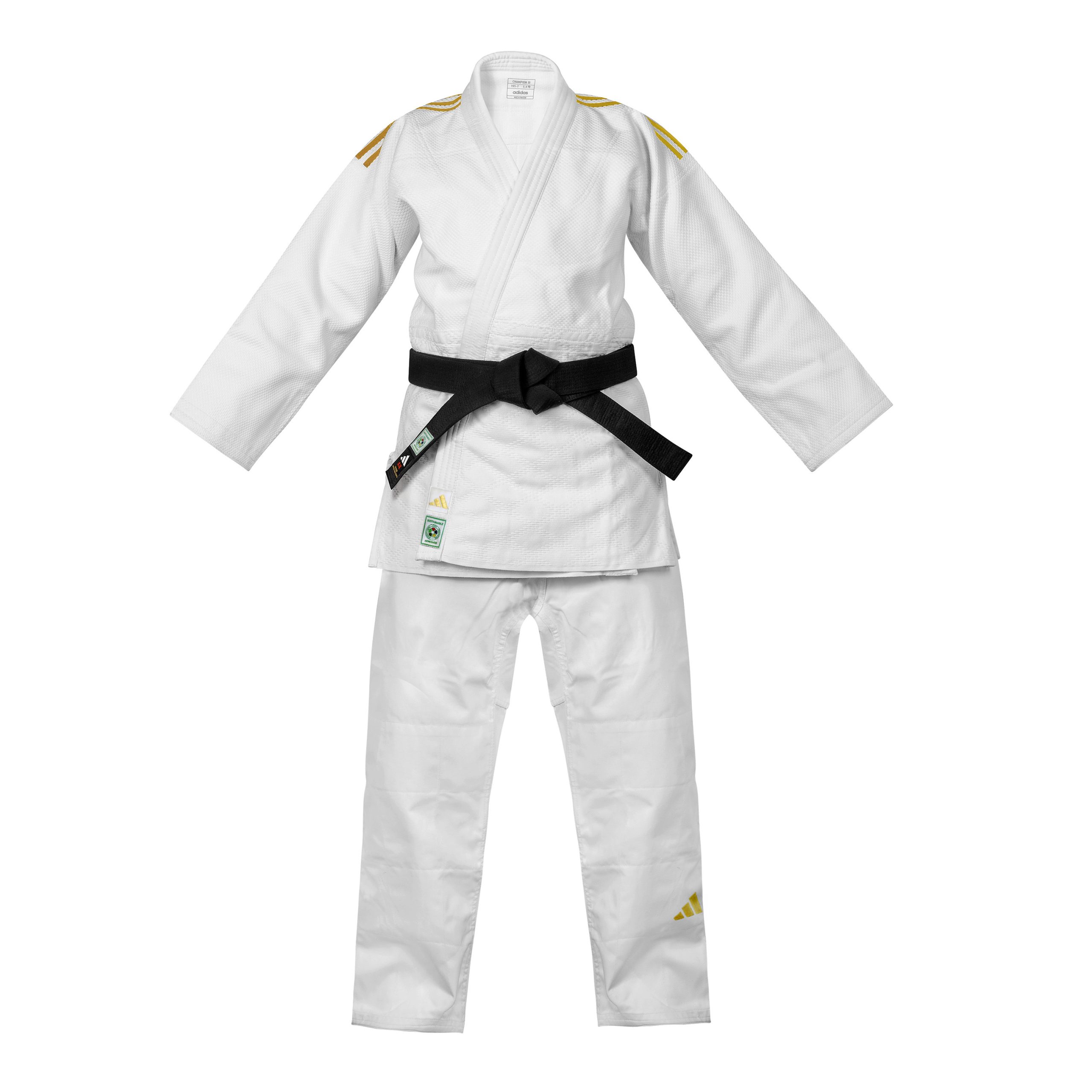 Judogi adidas IJF Champion III Slim Fit - Blanco - Imagen 12